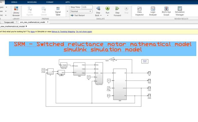 SRM - Switched Reluctance Motor Mathematical Model Simulink Simulation ...